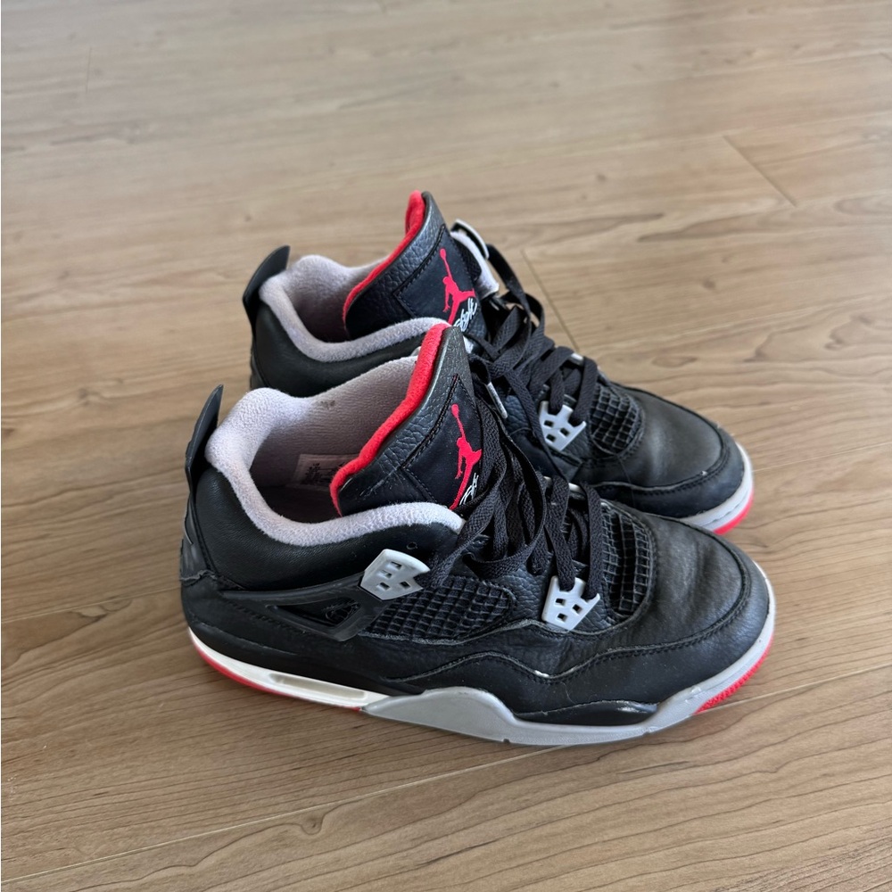 Air Jordan 4 Retro GS 'Bred Reimagined', Youth size 6.5